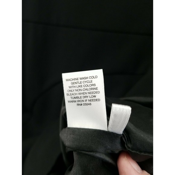 NEW YORK & COMPANY WOMENS DRESS BLACK 6 CAP SLEEVE SQUARE NECK LINED FITTED - Picture 5 of 13